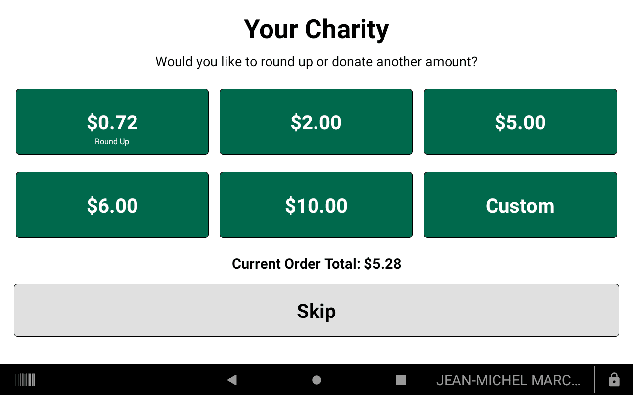 Donate at Checkout Screenshot 2